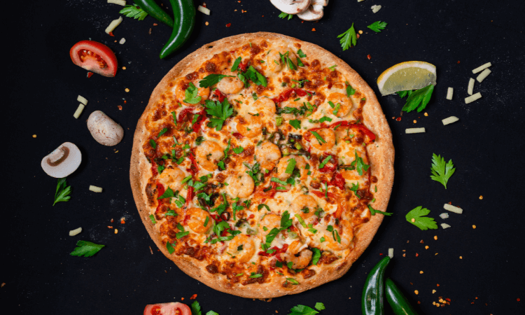 Garlic Prawn Pizza