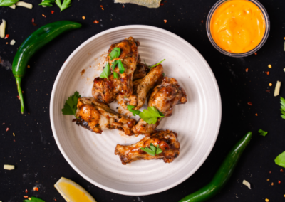 BBQ chicken wings with smoky sauce from Pitsa Gourmet Pizza Bar Sydney
