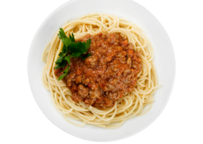 Pitsa Bolognese pasta with rich beef sauce in Sydney