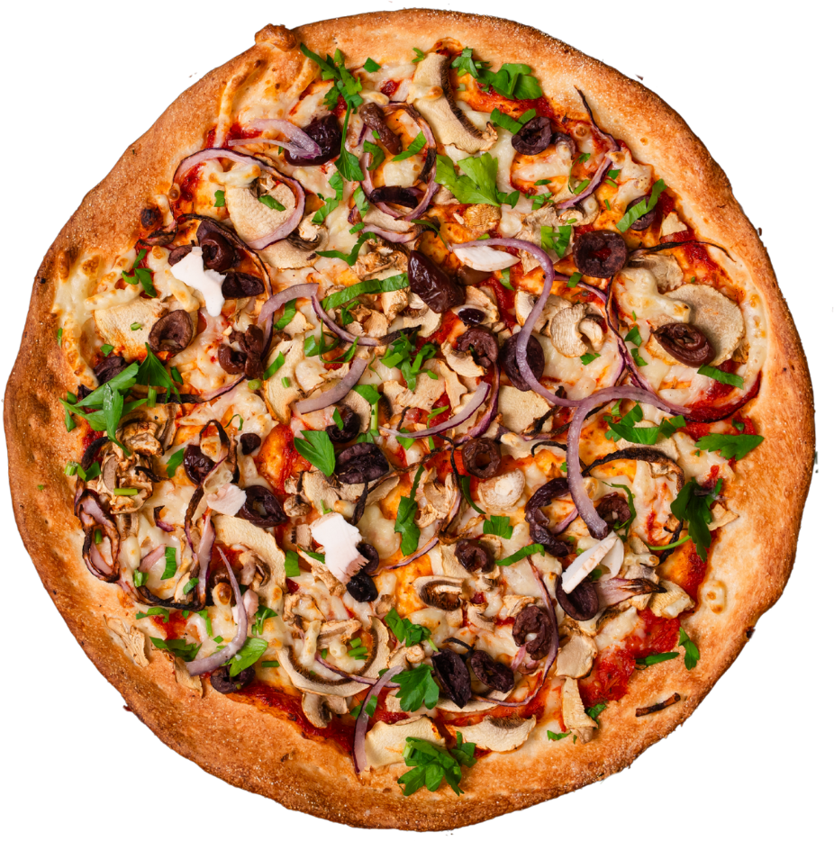 Vegan Veggo pizza with fresh vegetables from Pitsa Gourmet Pizza Bar Sydney